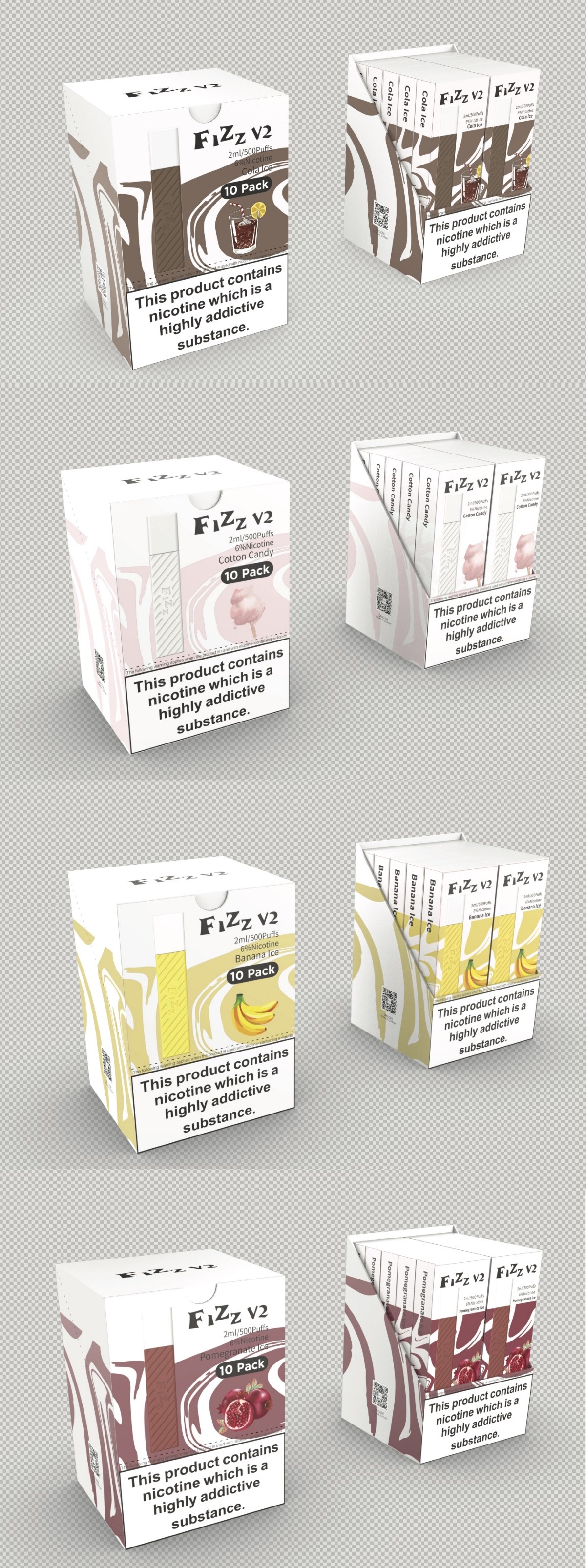 VOOPOO E-liquid Disposable Cigarette Packaging Design