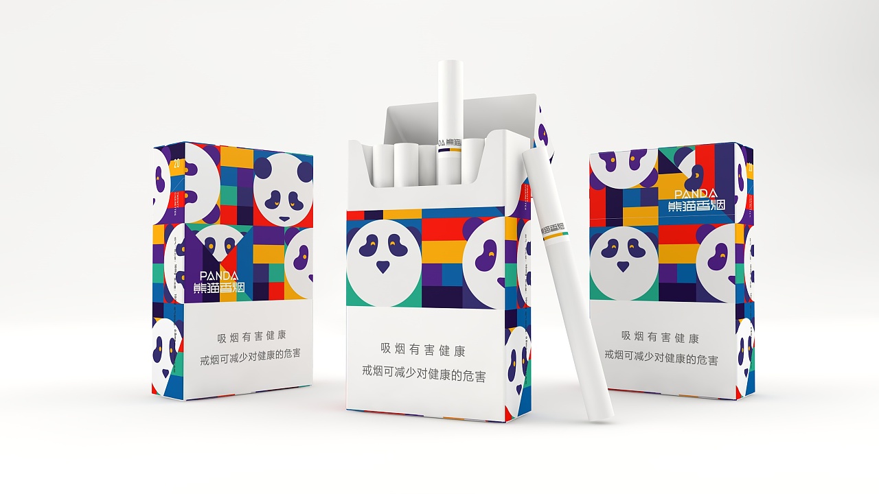 Panda cigarette packaging design